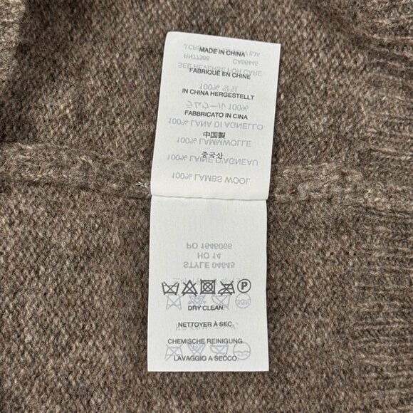 J. Crew 100% Lambswool Sweater Sz M Shawl Collar Light Brown Dad Academia Preppy - Picture 11 of 12